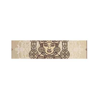 Ancient Mayan Statue Print Bed Runner