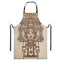 Ancient Mayan Statue Print Bib Apron With Pocket