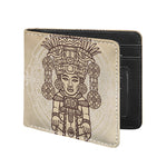 Ancient Mayan Statue Print Bifold Wallet