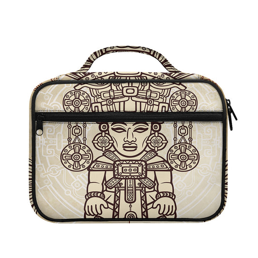 Ancient Mayan Statue Print Briefcase Bible Bag