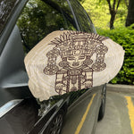 Ancient Mayan Statue Print Car Side Mirror Covers