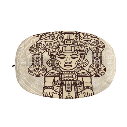 Ancient Mayan Statue Print Car Side Mirror Covers