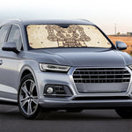 Ancient Mayan Statue Print Car Windshield Sun Shade