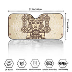 Ancient Mayan Statue Print Car Windshield Sun Shade