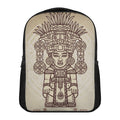 Ancient Mayan Statue Print Casual Backpack