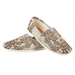 Ancient Mayan Statue Print Casual Shoes