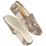 Ancient Mayan Statue Print Casual Shoes