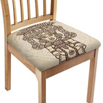 Ancient Mayan Statue Print Chair Cushion Cover