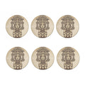 Ancient Mayan Statue Print Coaster Set