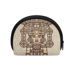 Ancient Mayan Statue Print Coin Purse