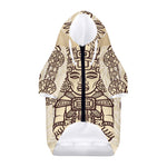 Ancient Mayan Statue Print Dog Zip Up Hoodie