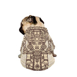 Ancient Mayan Statue Print Dog Zip Up Jacket
