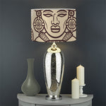 Ancient Mayan Statue Print Drum Lamp Shade