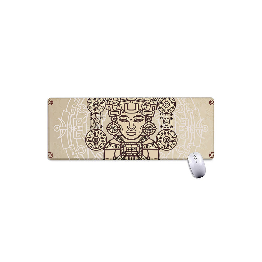 Ancient Mayan Statue Print Extended Mouse Pad