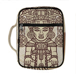 Ancient Mayan Statue Print Front Pocket Bible Bag