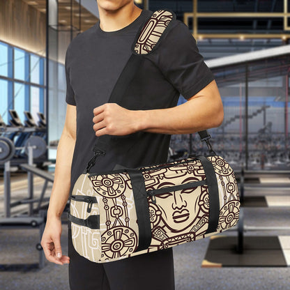 Ancient Mayan Statue Print Gym Bag