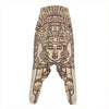 Ancient Mayan Statue Print Hammer Pants