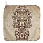 Ancient Mayan Statue Print Hand Towel