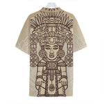 Ancient Mayan Statue Print Hawaiian Shirt