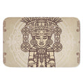 Ancient Mayan Statue Print Indoor Door Mat