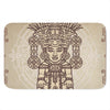 Ancient Mayan Statue Print Indoor Door Mat