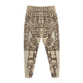 Ancient Mayan Statue Print Jogger Pants