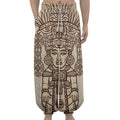 Ancient Mayan Statue Print Lantern Pants
