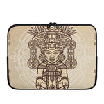 Ancient Mayan Statue Print Laptop Sleeve