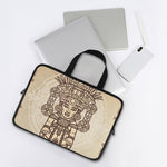 Ancient Mayan Statue Print Laptop Sleeve With Handle
