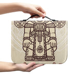Ancient Mayan Statue Print Leather Bible Cover