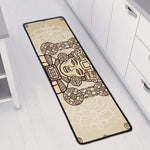 Ancient Mayan Statue Print Long Kitchen Mat