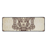 Ancient Mayan Statue Print Long Kitchen Mat