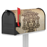 Ancient Mayan Statue Print Mailbox Cover