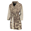 Ancient Mayan Statue Print Men's Bathrobe