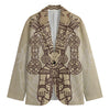 Ancient Mayan Statue Print Men's Blazer