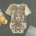 Ancient Mayan Statue Print Men's Bodysuit