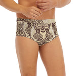 Ancient Mayan Statue Print Men's Briefs