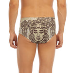 Ancient Mayan Statue Print Men's Briefs