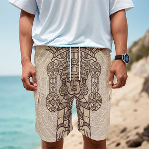 Ancient Mayan Statue Print Men's Cargo Shorts