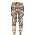 Ancient Mayan Statue Print Men's Leggings
