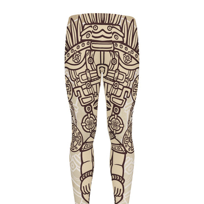 Ancient Mayan Statue Print Men's leggings