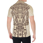 Ancient Mayan Statue Print Men's Shirt