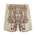 Ancient Mayan Statue Print Men's Athletic Shorts