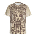 Ancient Mayan Statue Print Men's Athletic T-Shirt
