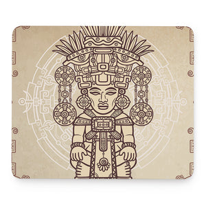 Ancient Mayan Statue Print Mouse Pad