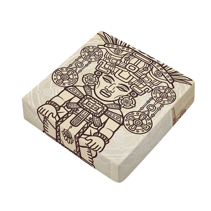Ancient Mayan Statue Print Outdoor Seat Cushion Cover