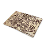 Ancient Mayan Statue Print Pet Cooling Mat Cover