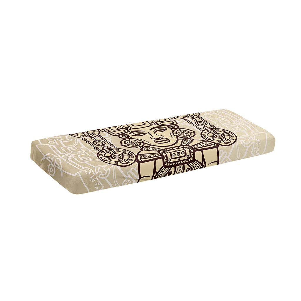 Ancient Mayan Statue Print Piano Keyboard Cover