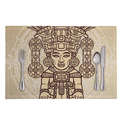 Ancient Mayan Statue Print Placemat