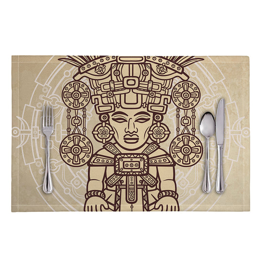 Ancient Mayan Statue Print Placemat